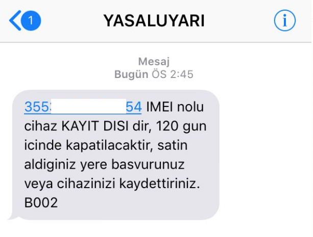 Прием турецких смс. В каких странах блокировка IMEI.